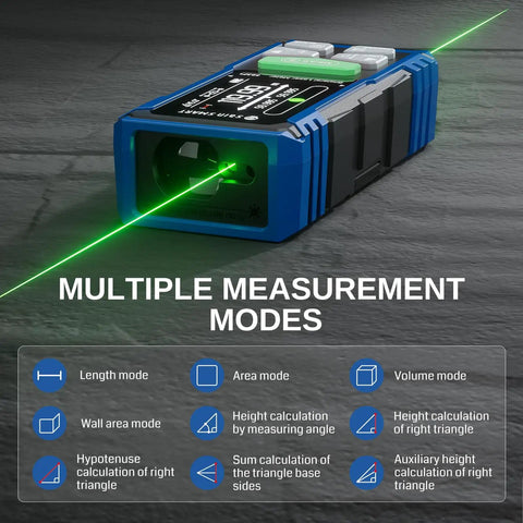 Top Notch Dual Laser Measuring Tool With Savage Green Bilateral Tech For Smooth Indoor Outdoor Project Reads Hella Accurate 393 Foot Range And Rock Solid Plus Two Millimeter Precision