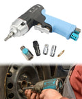 Heavy Duty Mini Air Impact Wrench 65Nm Torque 12000 Rpm With Variable Speed Control Lightweight Aluminum Body used for socket work.
