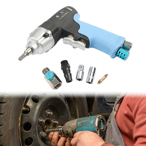 Heavy Duty Mini Air Impact Wrench 65Nm Torque 12000 Rpm With Variable Speed Control Lightweight Aluminum Body used for socket work.