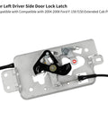 Rear Left Driver Side Door Lock Actuator Latch Assembly With Cable For 2004 To 2008 Ford F150 Extended Cab Pickup Truck close-up view.