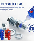 WAN2TLK thread lock blue and red; two 50 ml bottles for nuts and bolts and fasteners.
