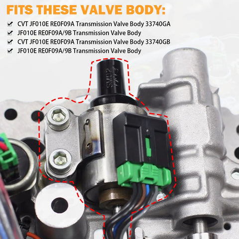 CVT Transmission Stepper Motor 3 Point 5L Exact Fit For JF010E RE0F09A RE0F09B JF009E RE0F08A RE0F08B Transmissions close-up view