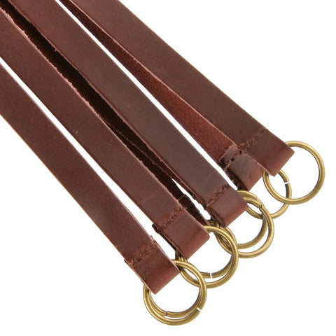 Premium Leather Duck Strap For Waterfowl Hunting, Heavy Duty Game Carrier With Brass Rings Detailing Ends, Durable Design