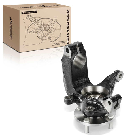 Front Right Steering Knuckle And Wheel Bearing Hub Assembly For Ford Focus 2006 2007 2008 2009 2010 2011 Passenger Side Drop In Replacement Front Suspension Fits 2011 With Four Bolt Wheels product with packaging
