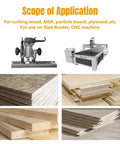 Slab Flattening Router Bit, One Quarter Inch Shank, Two Inch Diameter, One Half Inch Cutting Depth For CNC Wood Surfacing Milling