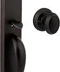 Front Entry Handleset With Interior Knob And SmartKey ReKey Deadbolt Microban Protection Venetian Bronze Finish Easy DIY Install
