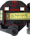 44mm Quick Release Plate Tripod Mounting Adapter Pack Of 2 With 44mm head measurement shown using a tape measure