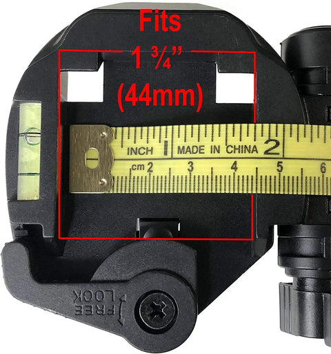 44mm Quick Release Plate Tripod Mounting Adapter Pack Of 2 With 44mm head measurement shown using a tape measure