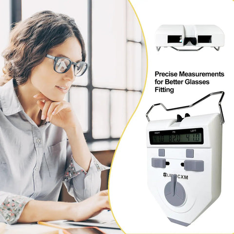 Digital Pupillary Distance Meter For Precise PD Measurements Ophthalmic Tool With 0.5 Millimeter Resolution Binocular Range 45 To 82 Millimeters And Monocular 22.5 To 41 Millimeters Easy Direct Point Taking For Eye Exams Pro Grade Optometry, digital PD meter display
