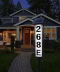 Solar Address Sign Lighted Outdoor House Numbers Plaque Waterproof No Fuss Setup For House Yard Garden Easily Visible