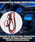 Beefy 16 AWG CB Radio Power Cord With Inline Fuse, 3 Pin Plug Cable in car interior, flexible use, stable output