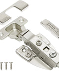 European Concealed Face Frame Cabinet Hinges Soft Close Clip-On With Screws One Half Inch Overlay 3D Adjustable