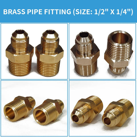 Brass gas pressure regulator with 1/2 in pipe fittings for propane/LPG; lawn and patio use