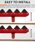 55 Inch Fire Rake With Locust Wood Handle, Heavy Duty Wildland Firefighting Tool, 12.2 Inch Wide Head And 3.15 Inch Thick Rake Head