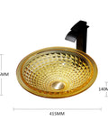 USZWBY Bathroom Vessel Sink Vanity Tempered Glass Vessel Bowl Sink Round Luxury Countertop with black waterfall faucet
