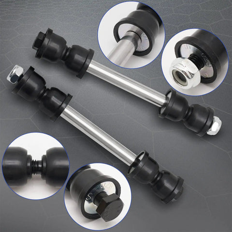 Front Stabilizer Sway Bar End Links For Chevy GMC Silverado Tahoe Suburban Yukon Escalade 2007 2016 OE Replacement Fits Avalanche 2007 2013 And Yukon XL 2007 2016, black steel links