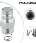 3/8 Inch Male Flat Face Hydraulic Quick Coupler Fitting Compatible With Bobcat Skid Steer Loaders Heavy Duty Metal Body