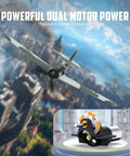 Dual motor power of FW190 Fighter Remote Control RC Plane Dope Stability For Beginners And Pros 4CH RTF Airplane