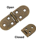 No Sweat Rock Solid Folding Table Hinges 270 Degree Rotation Set Of 4 Bronze Zinc Hardware Screws open and closed view