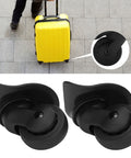 Close-up of 2 Pcs A52 Quiet Single Row Wheel for Suitcases Universal Luggage Replacement Wheels, silent and durable in black.