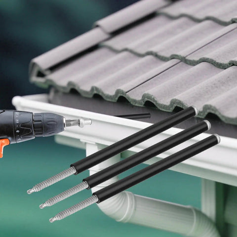 10 Pack 7 Inch Gutter Screws And Plastic Ferrules For Sagging Gutter Repair No Fuss Easy Install Rust Resistant Weatherproof Kit Includes Screwdriver For Long Lasting Performance In All Weather Conditions. Gutter screws and drill near roof gutter.