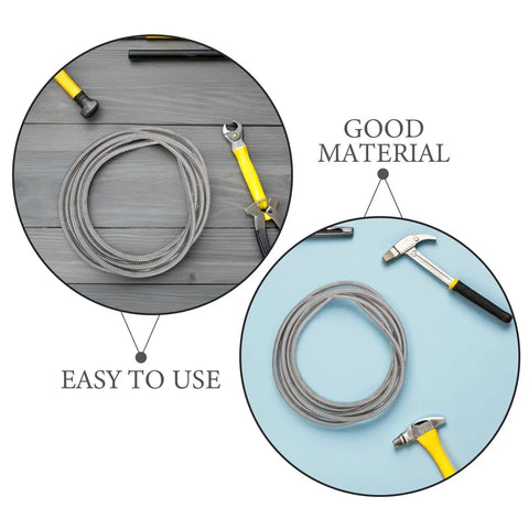 Rock Solid Stainless Steel Electrical Wire Conduit Flexible Corrugated Cable Sleeve Cover Quick Install Wiring Loom Protection No Fuss Cord Protector on workspace.
