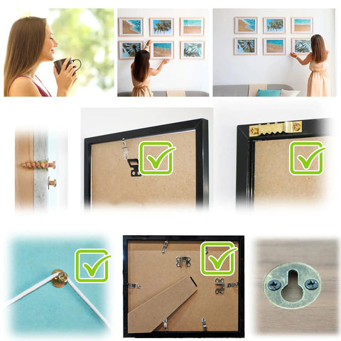 Double Headed Claw Hanger Screws For Picture Frames And Mirrors Gold Finish mounting gallery wall decor