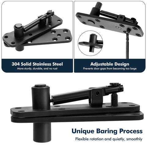 Hidden Door Pivot Hinge For Secret Bookcase Doors Heavy Duty 570 Lbs Load Bearing In 304 Stainless Steel Swinging 360 Degree Rotation Hidden Door Hardware For Premium Concealed Doors