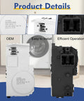 Top Notch Washer Door Lock Replacement Fits Whirlpool Maytag GE Appliances Wh01x29528 Ap6985313 close-up of white latch assembly with labels.