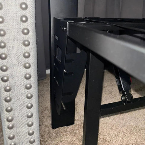 Two Pack Headboard Brackets For Metal Bed Frames Mounting Kit Compatible With 14 16 And 18 Inch Headboards showing attachment
