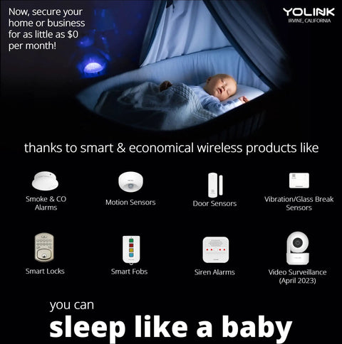 Baby sleeping safely with Worlds Longest Range Wireless Motion Sensor With LoRa Tech For Indoor And Outdoor Use in the background