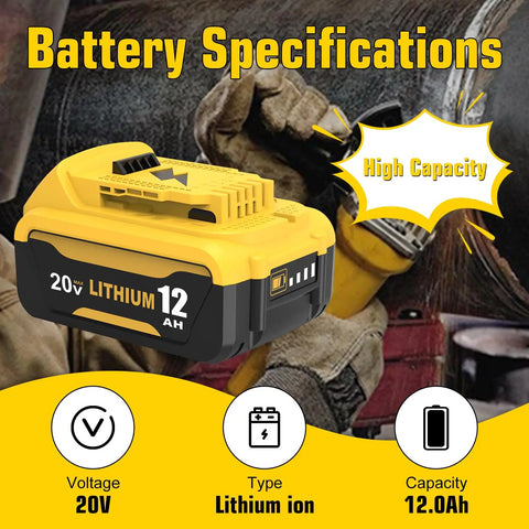 Two Pack 3600mAh 20V NiMH Battery And DC9310 Charger Kit For Dewalt 20V Tools That Keeps Your Gear Charged Up Compatible With DC9096 DC9