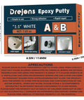 Epoxy Putty Modeling Compound For Sculpting And Repairs DIY Ready Self Hardening Drillable White 200g product packaging