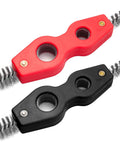2-pack copper pipe cleaner brushes with 4-in-1 inner/outer thread cleaner for 1/2" & 3/4" pipes, red and black handles