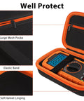 Hard Shell Multimeter Case For Klein Tools MM400 MM325 MM300 Digital Multimeter, Durable EVA Exterior With Velvet Interior
