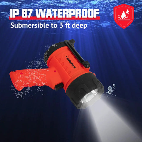 Rechargeable 1000 Lumen Spotlight Flashlight With 3 Modes High Low Strobe Beast Bright Searchlight Waterproof Feature Red