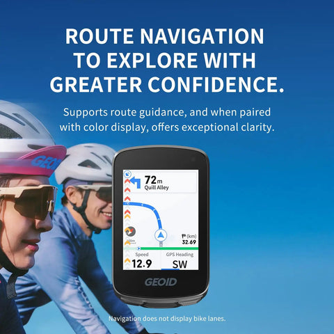2.8 Inch Color Screen Bike Computer With Wireless Navigation and Reroute Planning WiFi Auto Sync ANT Plus Bluetooth