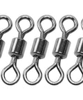 Micro Fly Fishing Swivels Go-To Stainless Steel Ball Bearing Barrels For Easy Tippet Changes And Leader Connector 10Lb To 30Lb Test Durable Tackle Accessories For Anglers, black swivels