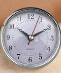 80mm Quartz Clock Insert With Easy Read Black Arabic Numerals On White Face And Transparent Lens Replacement Movement For DIY Clock Restorations Fits 73mm Hole 18mm Depth No Brainer For Crafts And Home Projects