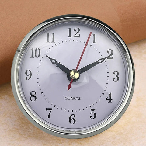 80mm Quartz Clock Insert With Easy Read Black Arabic Numerals On White Face And Transparent Lens Replacement Movement For DIY Clock Restorations Fits 73mm Hole 18mm Depth No Brainer For Crafts And Home Projects