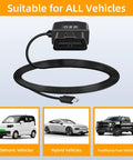 Straight USB C OBD Power Cable For Dash Cams, 11.5 Ft, with OBD connector and cable suitable for all vehicle types.