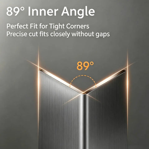 Aluminum L Shaped Wall Corner Guard With 89 Degree Tight Fit And Rounded Edge, Heavy Duty Adhesive, Rust And Scratch Resistant