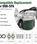 Badgeass Heavy Duty Hot Water Circulator Pump Compatible With 008 Sf6 Models For Hydronic Heating Systems Stainless Steel 115 Volt Replacement showing installation components and pump details.