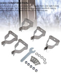 Heavy Duty Window Well Cover Hardware Kit With Zinc Plated Steel Spring Clamps For Corrugated Metal Or Plastic Wells Secure Emergency Egress Weather Proof Build Plus Wrench Included, 5 clamps with screws