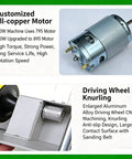 Portable Mini Belt Polisher And 4 In 1 Bench Grinder For Cutting Grinding Polishing And Drilling With Adjustable Angle Ruler 51 Premium Grinding Heads Speed 5000 To 10000 RPM features a customized all-copper motor for high torque.