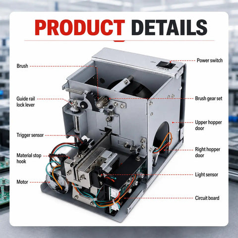 Heavy Duty Automatic Screw Feeder Machine With Smart Precision Counting Capabilities showing internal components and detailed features.