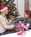 Child receiving Pink Remote Control Helicopter For Kids 8 Plus With 2.4GHz Radio And 3.5 Channel Flight as gift