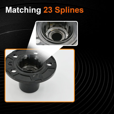 Close-up of Manual Free Wheel Locking Hubs Replacement Kit For 1983 To 1997 Ford Ranger Explorer Navajo Mazda B2300 B3000 B4000 Two Piece OE Style Upgraded Drivetrain Components showing 23 splines.