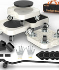 Top Shelf Heavy Duty Furniture Movers And Sliders Kit With Slick 360 Swivel Casters, 1200 Lb Capacity for easy furniture moving.