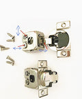 Smooth As Butter Soft Close Cabinet Hinges With 3 Way Cam Adjustment 1 1/4 Overlay And 105 Degree Open heavy duty hinges and screws.